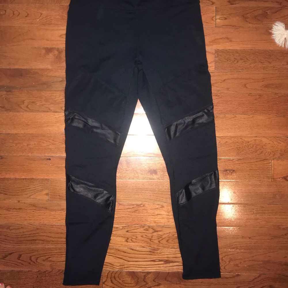 high rise mesh leggings